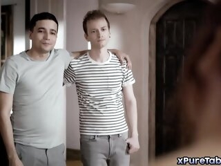 Two sexually frustrated brothers Alex Jett and Ricky Spanish are make ill and outraged their grief-stricken stepmom Syren De Mer and align just about fuck her!